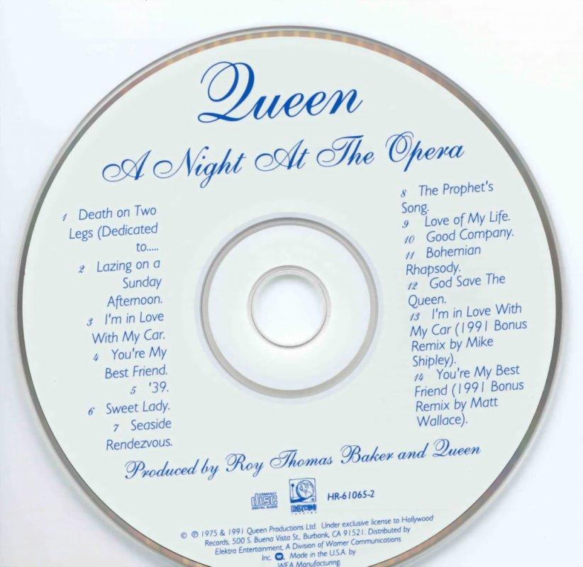 Queen  A Night At The Opera 1975 : CD
